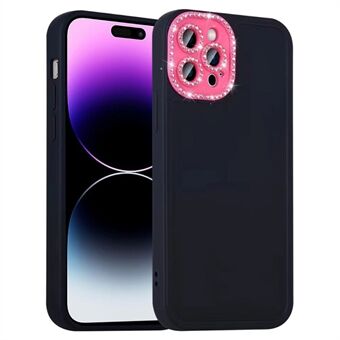 IPhone 14 Pro Max TPU + PC Iskunvaimennuspuhelinkotelolle tekojalokivi Decor Tarkat leikkaukset Kameran suojakuori