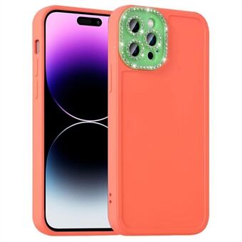 IPhone 14 Pro Max TPU + PC Iskunvaimennuspuhelinkotelolle tekojalokivi Decor Tarkat leikkaukset Kameran suojakuori