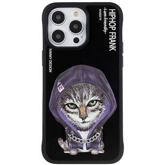 NIMMY iPhone 14 Pro Max Hip Hop -sarjan puhelinkuori PU nahka + PC + TPU putoamisen estävä puhelimen takakuori