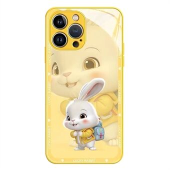 IPhone 14 Pro Max:lle putoamiselta suojaava puhelinkuori Takki Reppu Rabbit Pattern karkaistu lasi + TPU Scratch takakansi