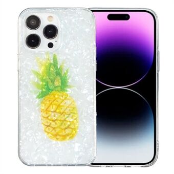 Ohut puhelinkotelo iPhone 14 Pro Max -suojakotelolle IMD Marble Flower Shell Pattern TPU-puhelimen suojus