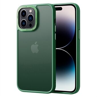 PC+TPU-kuori iPhone 14 Pro Max:lle Metallikamerarunko Läpinäkyvä Matta Ihokosketuspuhelimen kansi