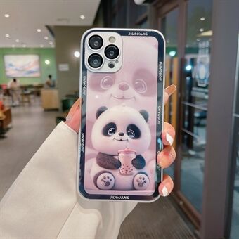 IPhone 14 Pro Max Milk Tea Panda -kuviotulostus karkaistu lasi + TPU-kotelo Puhelimen kansi linssikalvolla