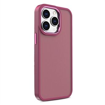 IPhone 14 Pro Max PC+TPU Skin-touch -puhelinkotelolle, metallikameran kehyksen takakansi