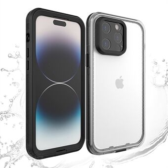 IPhone 14 Pro Max IP68:lle vedenpitävä TPU+PC+PET-kotelo Pudotuksenkestävä lumitiivis sukelluspuhelimen kansi