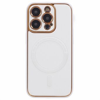 IPhone 14 Pro Max Magneettiselle Kotelolle PU Nahkapäällysteinen TPU + PC Galvanoitu puhelimen kansi