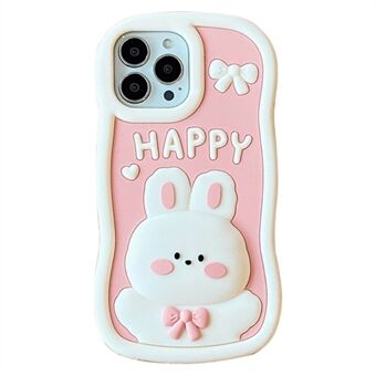 IPhone 14 Pro Max Rabbit Decor Silikonipuhelinkotelolle Pudotusta estävä suojus Iskunkestävä matkapuhelimen kuori