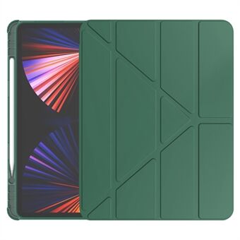 iPad Pro 11 (2022) / (2021) / (2020) / (2018) Kotelo Origami-teline PU-nahka+TPU-tablettikotelo kynäpaikalla