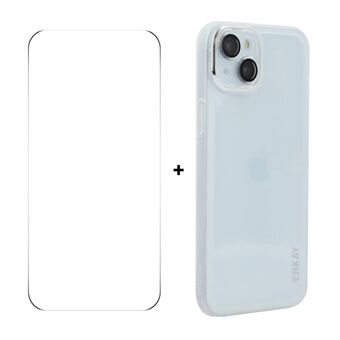 iPhone 15 ENKAY HAT PRINCE -kotelo, matta TPU-puhelimen suojus linssikalvolla + 9H lasisuoja