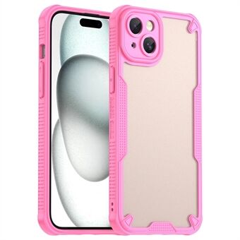 Armor-sarja iPhone 15 -suojakotelo PC+TPU Puoli-läpinäkyvä Huurrettu Viimeistely Suojaava Puhelinkotelo