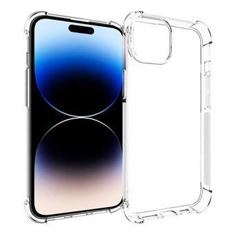 iPhone 15 Super Clear TPU -matkapuhelinkotelo, liukumaton, pölyä hylkivä, matkapuhelimen takakansi.