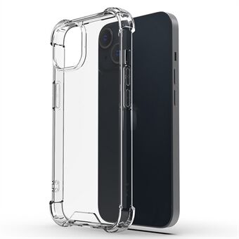 iPhone 15:n läpinäkyvä neljän kulman pudotuskestävä TPU-kehys + akryylikansi puhelinkotelo