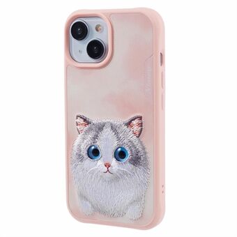 NIMMY Big Eyes -sarjan iPhone 15 -ompelella varustettu puhelinkotelo, iskunkestävä suojakuori