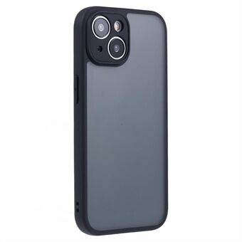 iPhone 15 - Materiaali: Mattapintainen 2-in-1 TPU+PC-puhelinkotelo - Läpinäkyvä musta