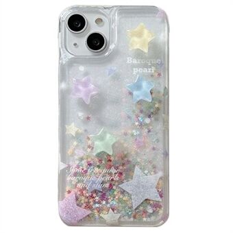 iPhone 15-kotelon hiekkaa sisältävä värikäs tähtipöly glitter TPU-puhelimen kotelo, joka suojaa putoamiselta.