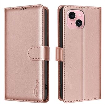 BINFEN COLOR BF32 iPhonelle 14 Plus / 15 Plus -kotelon RFID-estokorttitasku Tämä malli on valmistettu nahkaisesta materiaalista ja se toimii sekä iPhone 14 Plus - että 15 Plus -puhelimien suojakotelona. Kotelossa on myös RFID-estokorttitasku, jossa voit s