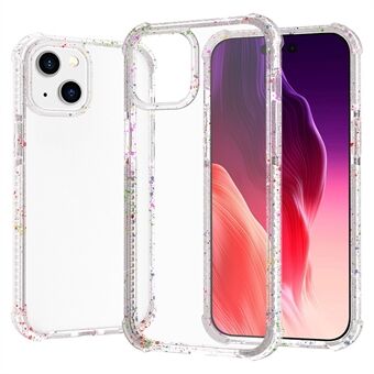 iPhone 15 Plus -kotelo, vahvistetut kulmat, TPU+TPE+akryyli, kirkas puhelinkansi