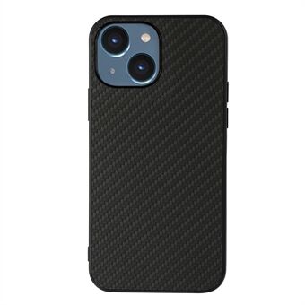 iPhone 15 Plus PU-nahkakuorinen TPU-mobiilikotelo, hiilikuitutextuurinen puhelinkansi