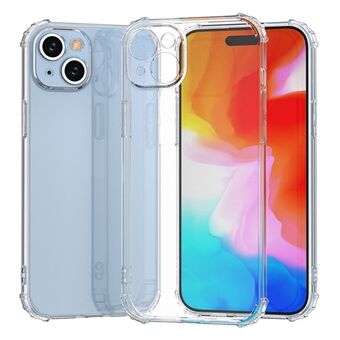 Super selkeä kännykkäkuori iPhone 15 Plussalle, naarmuja ehkäisevä TPU-kuori, neljän kulman pudotussuoja puhelinakuille.