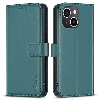 BINFEN COLOR BF17 iPhone 15 Plusille TPU+PU nahkapuhelinkotelo telineellä suunnittelu lompakkokotelo