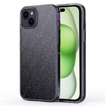 iPhone 15 Plus -älypuhelimen suojakotelo tyylikkäällä kimaltavalla jauheella, naarmuuntumista estävällä TPU+PC -materiaalilla.