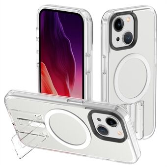 iPhone 15 Plus Magneettinen Kotelo TPU+PC Piilotettu Teline Takakuori Yhteensopiva MagSafe:n Kanssa