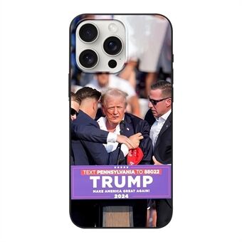 iPhone 15 Pro -suojakuori, mattapintainen TPU, joustava puhelinkotelo, Trump 2024 vaalit (Kuva: Gene J. Puskar)