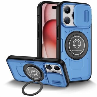 Tässä on suomennos:

iPhone 15 Pro -puhelimen kotelo Camshield Kickstand TPU+PC puhelinkuori, tukee magneettista autotelinettä