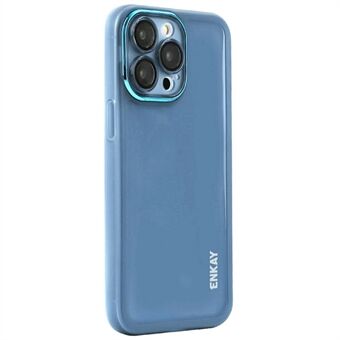 ENKAY HAT PRINCE iPhone 15 Pro -kotelo Matta TPU -puhelinkuori linssikalvolla