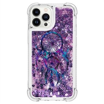 YB Quicksand -sarja 2-iPhone 15 Pro Glitter Nestemäinen puhelinkotelo Kuviotulostus TPU-suojus