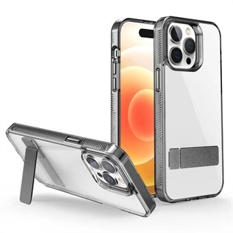 G Style for iPhone 15 Pro Kickstand TPU + Acrylic -selkätapaus, joka suojaa puhelintasi putoamisilta