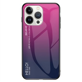 iPhone 15 Pro -laitteelle suunniteltu panssarilasi-takakansi PC+TPU-materiaalista valmistettu gradienttivärinen suojakuori.