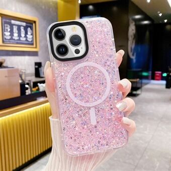 iPhone 15 Pro kimaltelevan glitter TPU + akryylikotelo suojakuori MagSafe-yhteensopiva