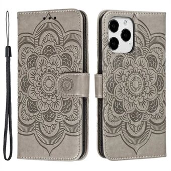 iPhone 15 Pron Mandala-kukka-kotelo
PU-nahkainen seisontateline lompakko-puhelin suojakotelo