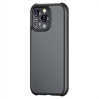 iPhone 15 Pro matkapuhelimen suojakuori kontrastivärillä, TPU+PC-matteista suojaava kotelo.