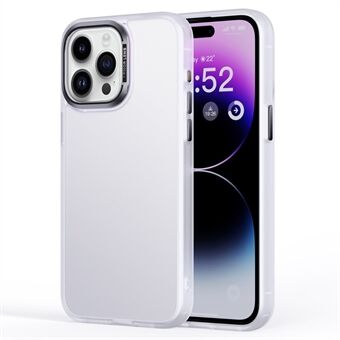 iPhone 15 Pro TPU+PC -älypuhelin kuoret alumiiniseoksella varustetulla kamerakehyksellä, mattapintainen kotelo