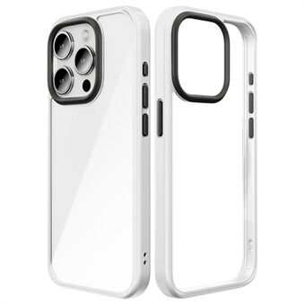 ROCK iPhonelle 15 Pro -kuori, TPU+PC-materiaalia, naarmuja kestävä läpinäkyvä paneeli, puhelimen taustakannen suojus.