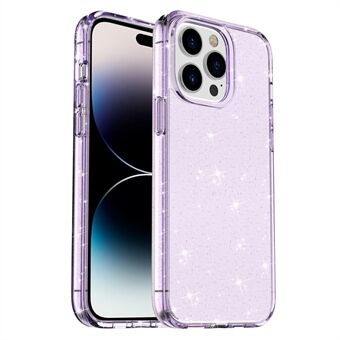 iPhone 15 Pro Max -kimalteleva glitter-suojaava kotelo, jossa kova polycarbonate ja pehmeä TPU-naarmuja estävä puhelimen suojus.