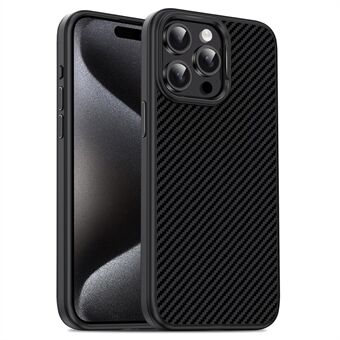 IPAKY iPhone 15 Pro Max TPU-takakotelo, hiilikuitutekstuurisuoja