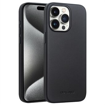 QIALINO iPhone 15 Pro Max -kuori PU+Silikoni Puhelimen Suojaus Yhteensopiva MagSafen kanssa