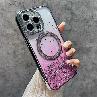 iPhone 15 Pro Max Magneettinen Kotelo Glitter Bling TPU + PC Puhelimen Kuori Gradientti