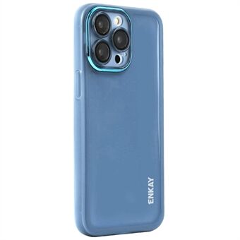 ENKAY HAT PRINCE iPhone 15 Pro Max -kotelo Matta TPU -puhelimen kuori linssikalvolla