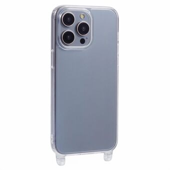 iPhone 15 Pro Max -kotelo TPU 1.8mm kirkas puhelinkotelo hihnanrei\'illä