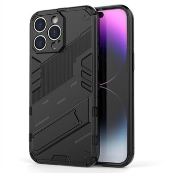 Kickstand -puhelinkotelo iPhone 15 Pro Maxille, iskunkestävä puhelimen kansi PC+TPU-takakuoressa