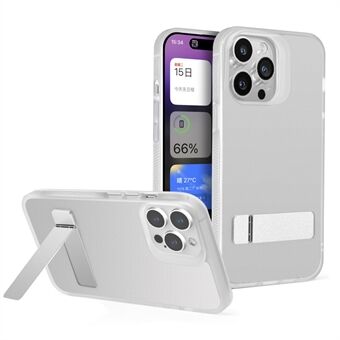 G Style Kickstand -puhelinkotelo iPhone 15 Pro Maksiin Skin-Touch TPU+Acrylic -puhelin kotelo