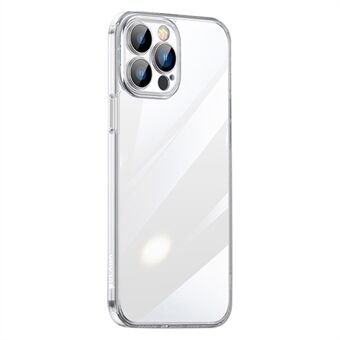 SULADA Crystal Steel -sarja iPhone 15 Pro Max -puhelimelle, TPU+temperoitu lasi, läpinäkyvä suojakotelo, joka estää putoamisen