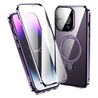 iPhone 15 Pro Maxin kansi magneetillisella suojalla ja HD-lasikalvolla, yhteensopiva MagSafen kanssa.