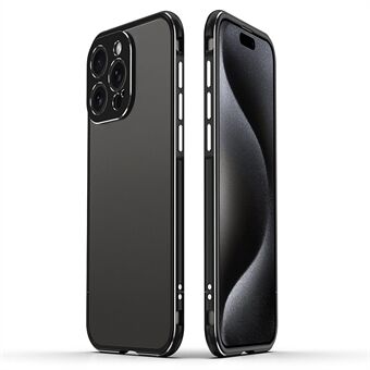 iPhone 15 Pro Max -kotelon metallirunko, ohut älypuhelinkansi kameran linssisuojalla