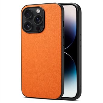 iPhone 15 Pro Maxin vasikankuviollinen iskunkestävä kotelo, joka on valmistettu PC+TPU+PU-nahkasta.