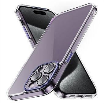 YSM iPhone 15 Pro Max -kotelo akryyli+TPU+metalli, tarkka linssileikkaus, puhelimen suojakuori